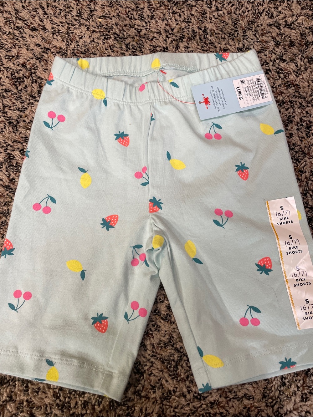 Cat & Jack Girls Colorful Bike Shorts Small (6/7) NWT